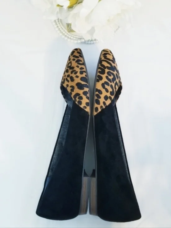 Dr. Scholl's Allow Leopard Print Pointed Toe Flats Memory Foam Cool Fit NWT - Picture 5 of 12